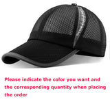 Unisex Full Mesh Baseball Cap Breathable Quick Dry Running hat, Size L