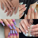 ELLEWIN 1000PCS Nail Tips Clear False Nails Full Cover for Acrylic Nails Kit 10 Sizes 4 Shapes Long Almond Square Coffin Oval Pre-Shape for Salon Home DIY Gifts