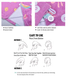 ELLEWIN Microfiber Hair Drying Towels for Kids, 3 Pack Unicorn Wet Hair Towel Wrap Turban for Girls Children Women, Quick Dry Twisty Hair Towels Wrap for Curly Long Thick Hair Anti Frizz