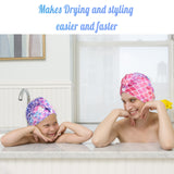 ELLEWIN Microfiber Hair Towel Wrap for Kids Girls 2 Pack Hair Turban Drying for Women Children Mothers Day Gifts Set Absorbent Quick Dry Twisty Anti Frizz Towel for Curly Long Thick Hair (Mermaid)