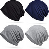 ELLEWIN Cotton Slouchy Beanie Hip-Hop Soft Lightweight Running Beanie Adult Dwarf Hats Chemo Cap for Men Women