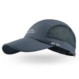 Baseball Cap With Foldable 3-Panel Long Bill  UPF 50 + Unstructured Sun Hat