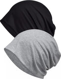 ELLEWIN Cotton Slouchy Beanie Soft Lightweight Running Beanie Adult Dwarf Hats Chemo Cap for Men Women