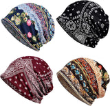 ELLEWIN Cotton Slouchy Beanie Hip-Hop Soft Lightweight Running Beanie Adult Dwarf Hats Chemo Cap for Men Women
