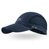 Baseball Cap With Foldable 3-Panel Long Bill  UPF 50 + Unstructured Sun Hat