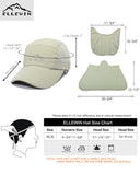 ELLEWIN Fishing Hat with Face Neck Cover Foldable 3-Panel Bill Baseball Cap UPF 50+