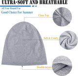 ELLEWIN Cotton Slouchy Beanie Soft Lightweight Running Beanie Adult Dwarf Hats Chemo Cap for Men Women