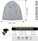 ELLEWIN Cotton Slouchy Beanie Hip-Hop Soft Lightweight Running Beanie Adult Dwarf Hats Chemo Cap for Men Women