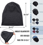 ELLEWIN Cotton Slouchy Beanie Hip-Hop Soft Lightweight Running Beanie Adult Dwarf Hats Chemo Cap for Men Women