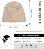 ELLEWIN Cotton Slouchy Beanie Hip-Hop Soft Lightweight Running Beanie Adult Dwarf Hats Chemo Cap for Men Women