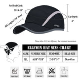 Relective Baseball Cap With Foldable 3-Panel Long Bill  UPF 50 + Unstructured Running Hat