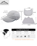 ELLEWIN Fishing Hat with Face Neck Cover Foldable 3-Panel Bill Baseball Cap UPF 50+